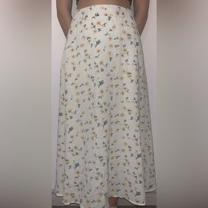 floral high waisted skirt, size small, shein